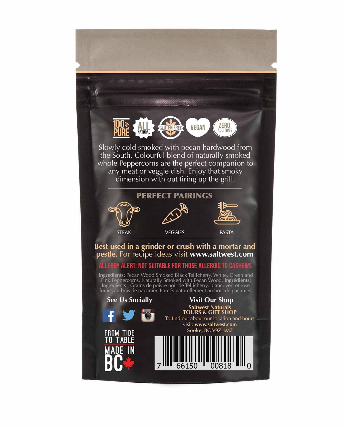 Case of 10 - Smokehouse Peppercorn 45g
