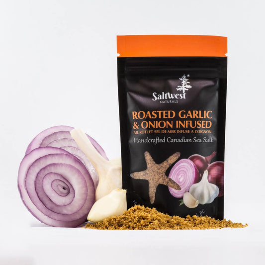 Case of 10 - Roasted Garlic & Onion Infused Sea Salt 40g