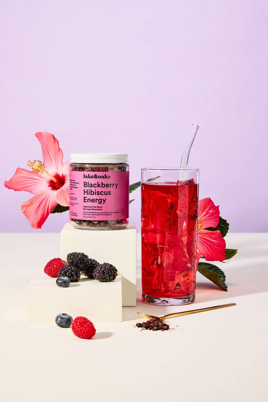Blackberry Hibiscus Energy - Superfood Tea Blend
