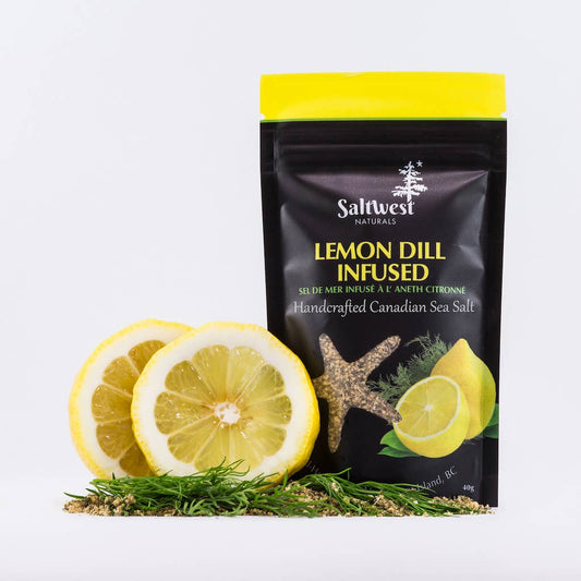Case of 10 - Lemon Dill Infused Sea Salt 40g