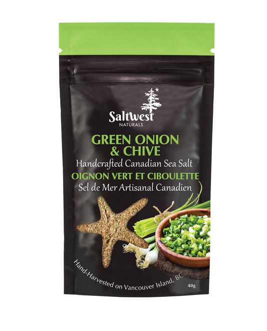 Case of 10 - Green Onion & Chive Infused Sea Salt 40g