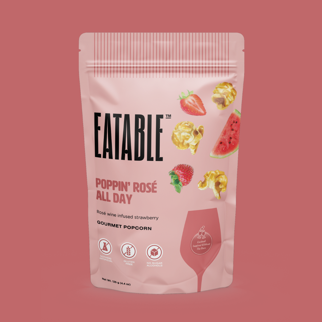 Poppin' Rosé All Day 🍷 Gourmet Caramel Popcorn