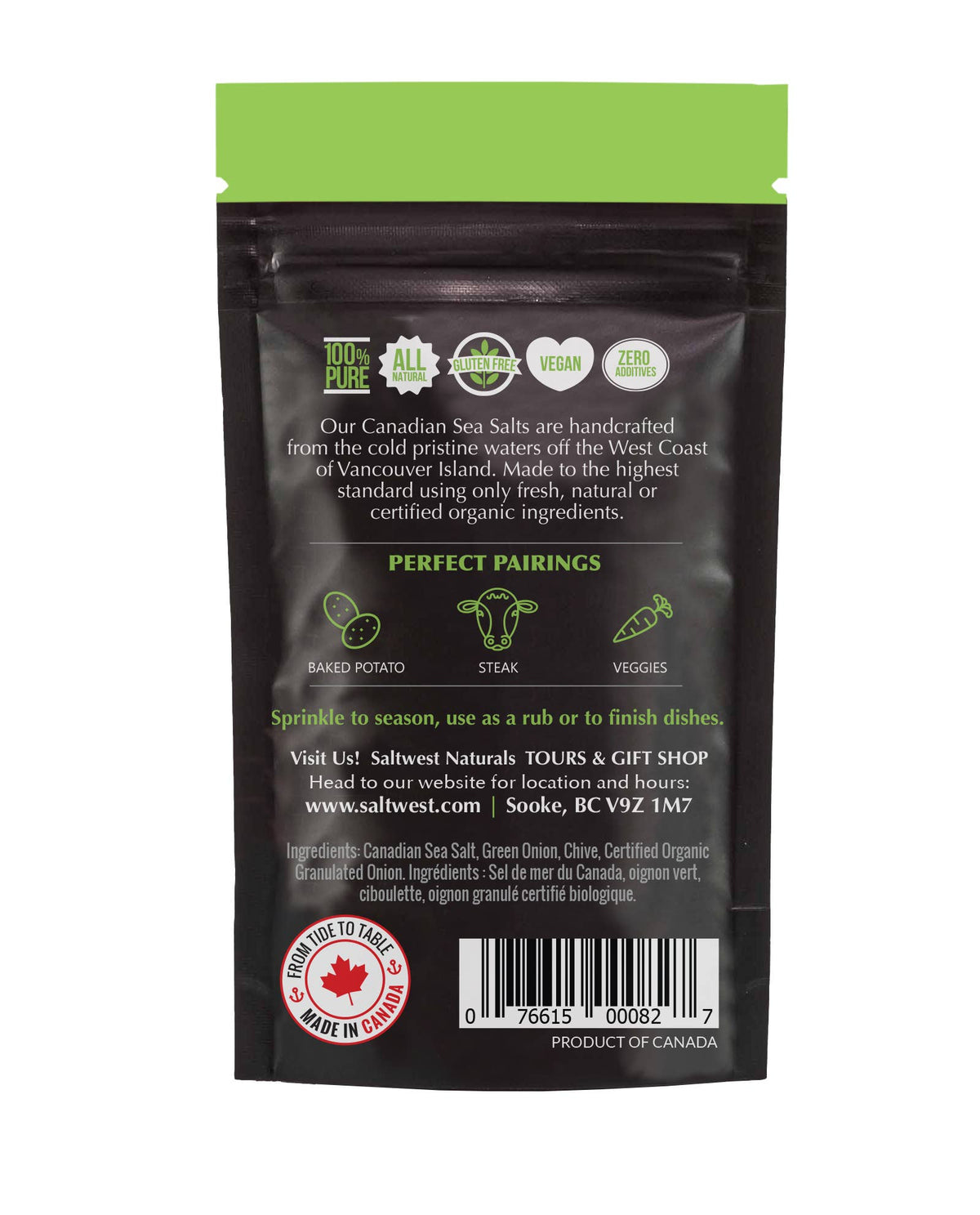 Case of 10 - Green Onion & Chive Infused Sea Salt 40g