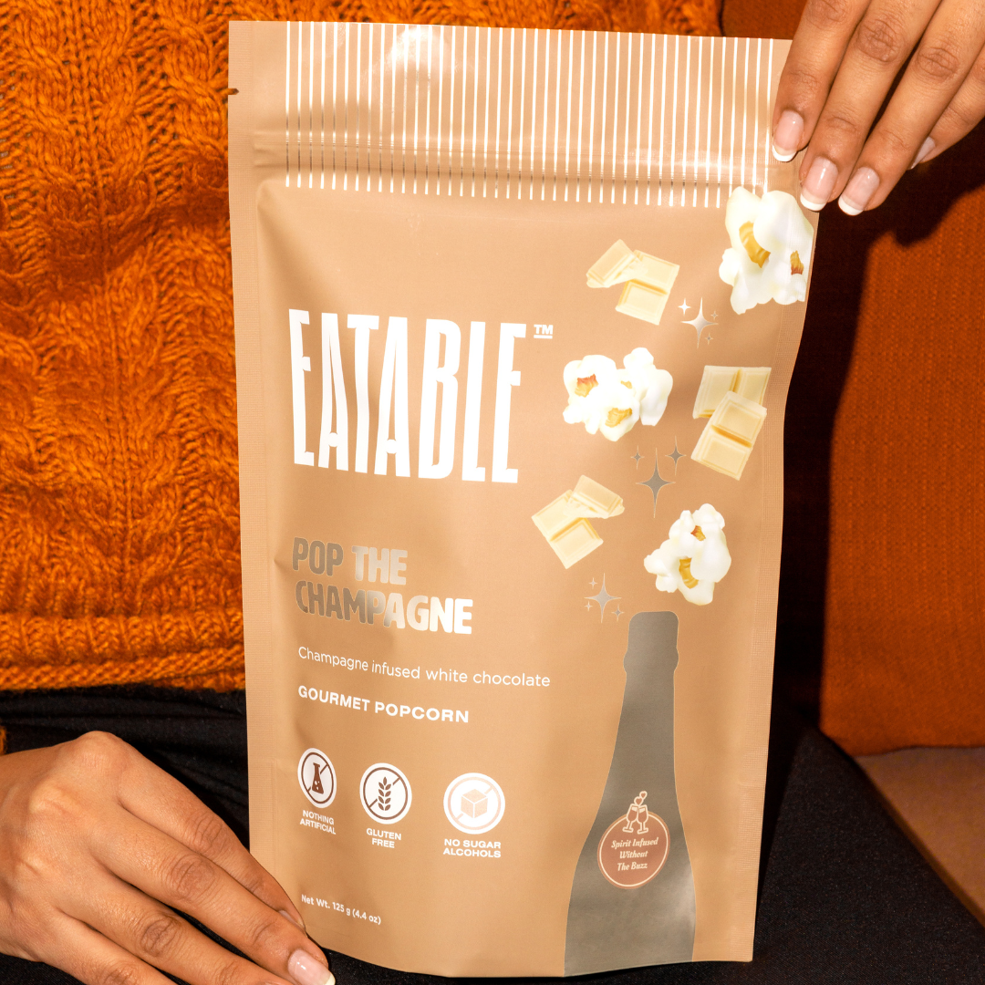Pop the Champagne 🍾 Gourmet White Chocolate Popcorn