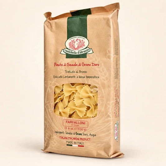 Rustichella d'Abruzzo Farfalloni pasta package