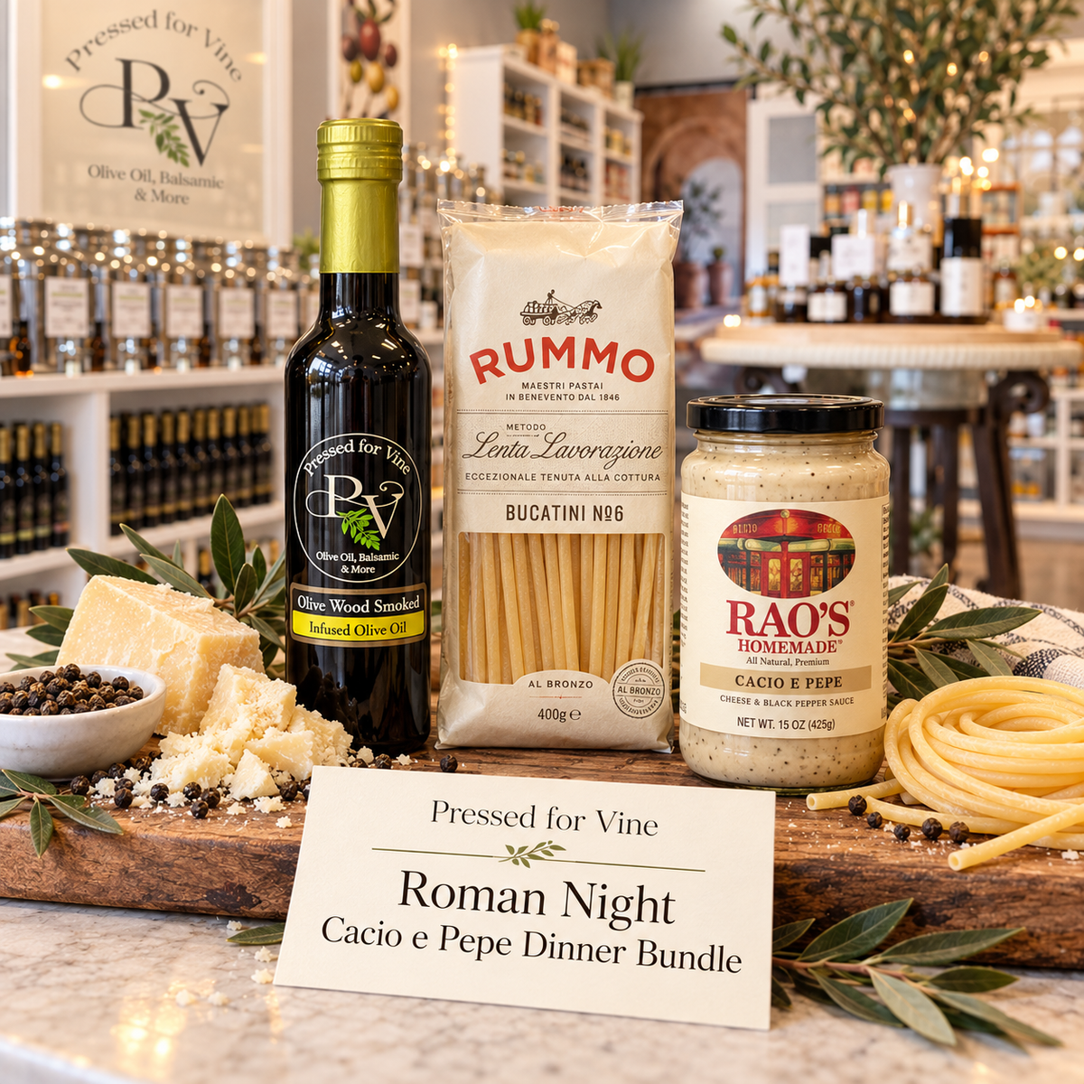 Pressed for Vine Roman Night Cacio e Pepe bundle