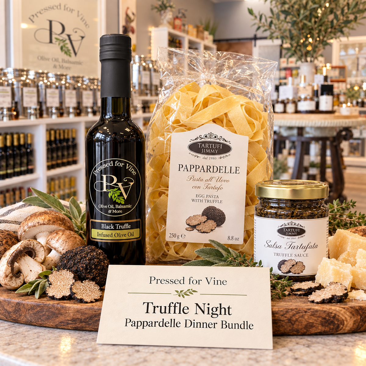 Pressed for Vine Truffle Night Pappardelle bundle